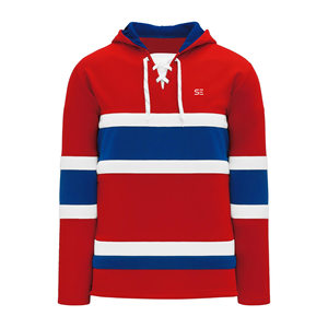 High Quality Tackle Twill Embroidery Custom Made Ice Hockey Hoodie <b>Laces</b> Windproof Breathable Eco-Friendly 100% Cotton Fleece - Product Image 1