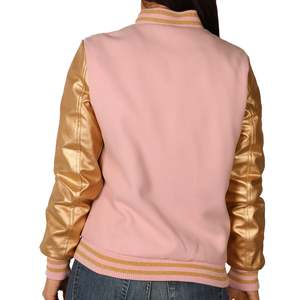 Chaqueta Varsity de Lona Personalizable de Alta Calidad, de Secado Rápido, con Bordado Chenille, Mangas de Cuero, Reversible, Colores Personalizados - Product Image 2