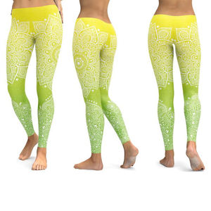 Power Punch Women's Casual Yoga <b>Leggings</b> Mid Waist Fleece Polyester/Cotton Seamless Anti-Bacterial Breathable Gym Winter Use - Product Image 2