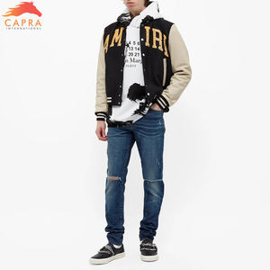 เสื้อแจ็กเก็ตผ้าลูกฟูกเลือกลายได้,เสื้อแจ็กเก็ตเบสบอลเลตเตอร์แมนบอมเบอร์ให้ความอบอุ่นกำหนดได้เอง - Product Image 4