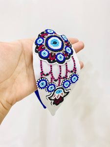 Thiết Kế Mới Nhất Tùy Chỉnh Đầy Màu Sắc Ác Mắt Tay Thêu Túi Túi Với Hairband Cho Cô Gái Và Phụ Nữ - Product Image 4