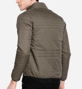 Haute qualité hommes vert olive solide polyester/nylon écologique hiver léger coupe-vent vestes bouffantes personnaliser - Product Image 4