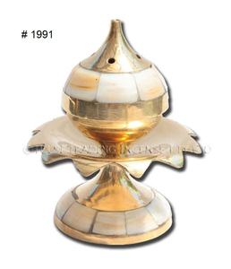 Handmade Brass Incense Cone Resin Charcoal Burner Gold Finish Home Decor for Aromatherapy <b>Diffuser</b> for Bakhoor Wood Seed - Product Image 2