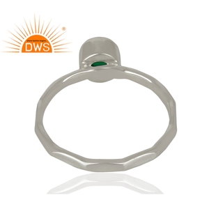 Custom Handcrafed Jewelry <b>925</b> Sterling Fine <b>Silver</b> <b>Ring</b> Jewelry Wholesaler Natural Green Onyx Gemstone <b>Ring</b> Jewelry Supplier - Product Image 3