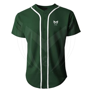 Nouveau style de maillot de baseball respirant en polyester, logo personnalisé, anti-UV, séchage rapide, antibactérien, unisexe, adulte, grande taille, faible MOQ - Product Image 3
