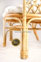 Furnitur Rotan Bambu Alami Terlaris di Indonesia, Set Sofa Rotan Luar Ruangan untuk Penggunaan di Taman, Ruang Tamu Dalam/Luar Ruangan, dan Hotel