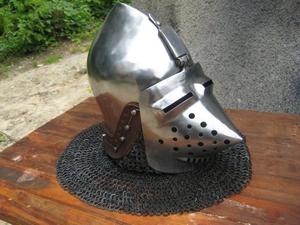 Antique Medieval Bascinet Armour Helmet Chain Mail Pig Face Armor Helmet <b>Valentines</b> Day <b>Gift</b> helmet - Product Image 6