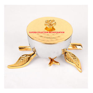 Bols pour bonbons et chocolats faits main, lot de pièces, décoratifs, couleur or et argent, fabrication Direct de l'usine OEM indienne - Product Image 1