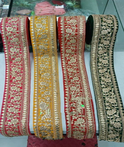 Hecho a medida, bordado a mano, abstracto, geométrico, indio Cintas en varios tamaños y colores para vestidos de boda - Product Image 5