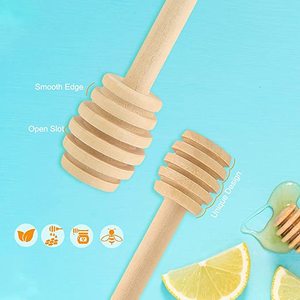 8cm 10cm 15cm 16cm En Bois cuillère à Miel 3 Pouces Mini-Nid D'abeille Bâton Miel Agitateur Bâton pour Le Miel Pot Dispense Arroser - Product Image 3