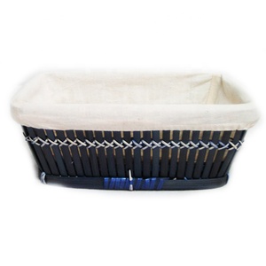 Classy Handcrafted <b>bamboo</b> <b>laundry</b> storage <b>basket</b> set with cotton lining - Product Image 1