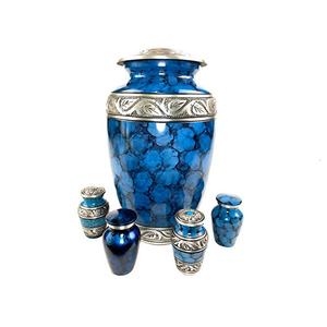 Urna de cremación de Metal para adultos, urna de cenizas funerarias con grabado clásico de fuego rojo, estilo americano/europeo - Product Image 1