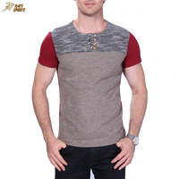 Kaos Pria Rajut Katun Murni Logo Depan Bernapas Cepat Kering Street Wear Kasual Regular Fit Lengan Pendek O-Neck