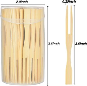 Cubiertos de madera desechables <span class=keywords><strong>Tenedor</strong></span> Durable Mini <span class=keywords><strong>Tenedor</strong></span> de fruta de madera para comedor de fiesta - Product Image 2