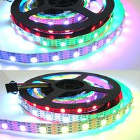 Bande lumineuse RGB LED intelligente, adressable individuellement, WS2815B, 30/60/144 diodes/M, ruban de 5M, WS2815 IC noir/blanc, PCB