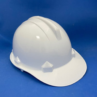 Casque de sécurité jaune CE EN397, coque en HDPE durable, suspension à 4 points, logo personnalisé, fentes en V pour utilisation en construction