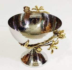 Bol de service moderne pour la vaisselle de la maison Restaurant bol à Fruits décor couleur argent design moderne en métal Dates de salade bols de service - Product Image 2