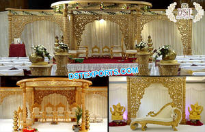 Mandap de Boda de Madera con Pilares Jali, Palacio Mastani de Mauricio, Artesanía en Madera, Mandap de Boda, Mandap Mastani de Boda, Suiza - Product Image 5