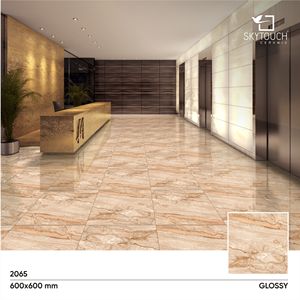 กระเบื้องปูพื้นลายชนบทกันลื่น ขนาด 600*600 สีเบจทอง ทนทานต่อการสึกหรอ ผู้ผลิตชั้นนำในอินเดีย - Product Image 6