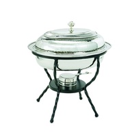Plat de chauffage rond en cuivre pour réchauffer et tenir l'équipement essentiel de restaurant de nourriture