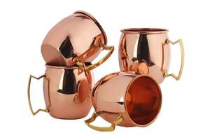 Vente en gros de chope à bière en cuivre martelé de 16oz tasse en cuivre mule de Moscou fabriquée à la main pure avec outils de barre de poignée en cuivre - Product Image 3