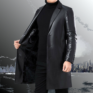 Jet Black 100% ปุ่มปิดหนัง Fox เสื้อโค้ทเทรนช์โค้ท Unisex มีให้เลือกทุกสีหนังทำในปากีสถาน - Product Image 2