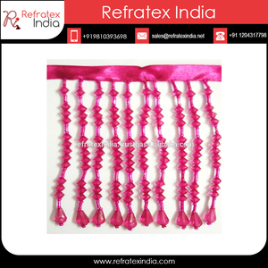 Black <b>Beaded</b> <b>Fringe</b> Good Quality <b>Fringe</b> Manufacture From India - Product Image 5