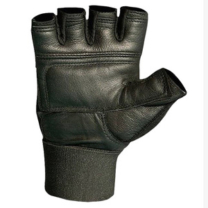Guantes de gimnasio de medio dedo personalizados al por mayor, guantes de levantamiento de pesas para entrenamiento físico para hombres y mujeres, hechos de cuero y Goma, diseña los tuyos - Product Image 6
