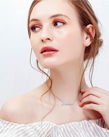 Collier en argent Sterling 925 personnalisé, plaque avec nom, collier cadeau pour femme, à faire soi-même