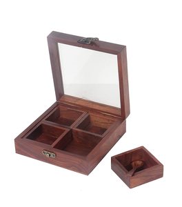 Wooden Eco-Friendly Seasoning <b>Box</b> with Shaker Lid for <b>Herbs</b> Spices Salt Sugar-QUALCOSA INTERNATIONAL - Product Image 4
