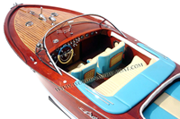 Super Riva Lamborghini, modelo de lancha rápida, modelo de barco de estilo náutico de madera pintado a mano