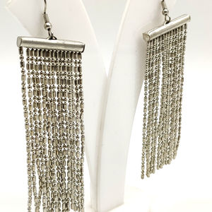 Nuevos pendientes de aro bohemios de moda para mujer hechos a mano con hilo de seda largo Cristal Diamantes de imitación borla con cuentas joyería étnica - Product Image 2