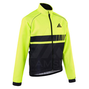 Veste de cyclisme d'hiver pour homme avec col montant coupe-vent en toile réfléchissante coupe-vent pour vélo - Product Image 4