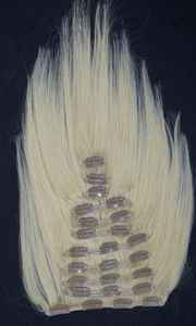 Juego de pinzas de pelo humano liso Rubio 100% de 6 piezas, adorno de encaje 5x5 con pelucas y coletas de encaje completas personalizables de 180 gramos - Product Image 5