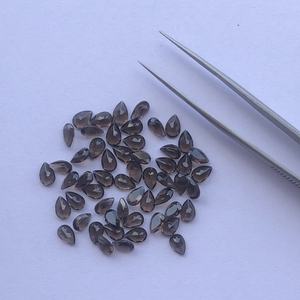 4mm 5mm Naturel Quartz Fumé Pierre Poire Coupe Facettes Pierres Précieuses En Vrac En Gros Meilleur Prix D'usine Semi Précieux pour Bijoux 2025 - Product Image 2