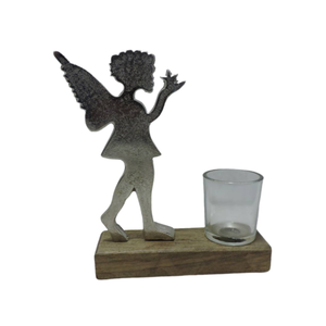 Bougeoir en fer noir mat de luxe de haute qualité pour décoration de la maison bougie de style classique pot à bougie en verre fait main - Product Image 2