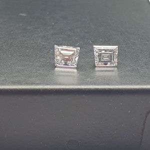 Diamant CVD HPHT de 0.60 à 0.69 carats SI pureté D E F couleur blanc poli en vrac fantaisie forme trapézoïdale bijoux en diamant - Product Image 1