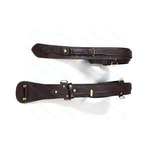 Cinturón de Cuero Estilo Ceremonial Sam Browne Marca Win Master en Color Marrón con Correa Cruzada Hecho en Pakistán - Product Image 1