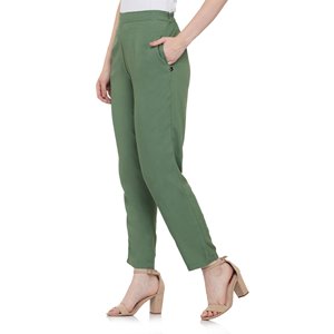 Pantalon plat en toile élégant pour femmes, hiver, 100% soie, design personnalisé, haute qualité, prix bas, exporté du Bangladesh - Product Image 5