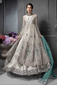 Veste de mariée avec robe Lehenga, élégante veste de mariée avec de belles perles de verre de cristal illuminées en pierre, fonctionne pour mariage, 2021 - Product Image 2