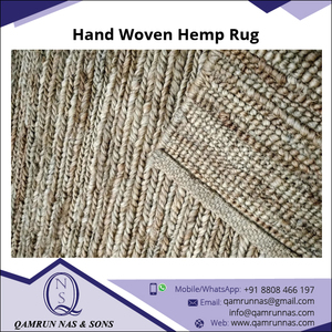 Alfombra de cáñamo de lujo 100%, antideslizante, tejida a mano, diseño de Chevron, pila de bucle lavable, cocina lisa, rectángulo enrollado (0,6-1 pulgada de espesor) - Product Image 3