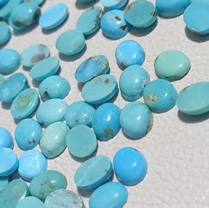 Cabochon turquoise calibré Arizona pierre précieuse en vrac pierre naturelle dans la fabrication de bijoux de qualité incroyable forme ovale de la belle au bois dormant - Product Image 4