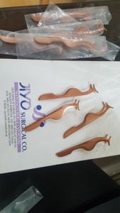 Pinzas de pestañas postizas de oro inoxidable Extensión de pestañas postizas de oro rosa Abrazadera aplicadora multicolor - Product Image 6