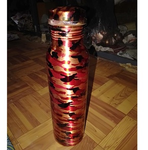 New Design Printed Pure Copper Water <b>Bottle</b> Handmade Leak Proof Copper <b>Insulated</b> Thermos for Bar Accessories 28 OZ - Product Image 3
