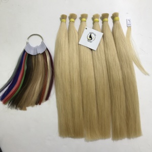 Vente en gros 613 paquets de cheveux vietnamiens vierges Remy crus alignés sur les cuticules 6 vagues blondes russes Double tirage - Product Image 5