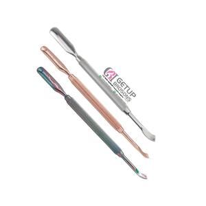 Empujadores de cutículas de la mejor calidad, empuñadura de diamante de plata/arcoíris/oro rosa, acero inoxidable con su logotipo personalizado, instrumentos de belleza - Product Image 1