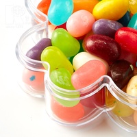 Boîte de rangement réutilisable en plastique transparent style fleur Kwang Hsieh pour bonbons, aliments, chewing-gum, gelée, jus et sucre, personnalisable