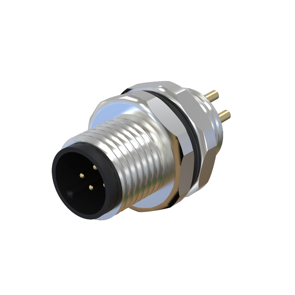 Rear Lock Welding Wire Male M5 Circular Connector