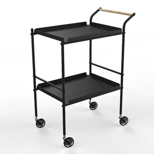 รถเข็นแบบเคลื่อนย้ายได้สำหรับใช้ในร้านอาหารท่อนโลหะ FM9593SWT สีขาวทรายดีไซน์ทันสมัย - Product Image 2