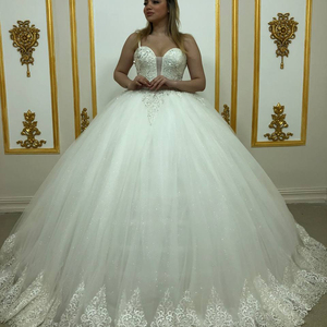 Robe de mariée longue et élégante en mousseline, Satin, Tulle, tenue de soirée, de luxe, de haute qualité, nouveau, - Product Image 6